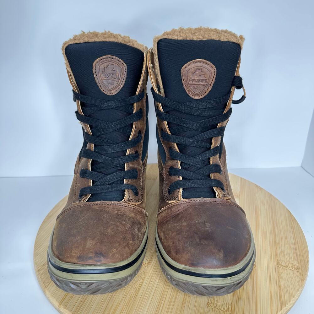 Pajar Trooper 2.0 Boot Brown Black Leather Waterproof Winter Boots Mens Sz 8 NEW - Picture 2 of 7